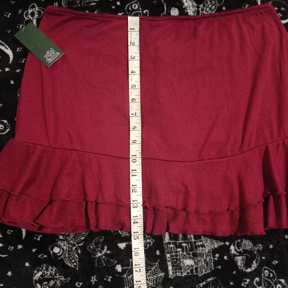 Burgundy Ruffle Skort - Picture 7 of 9